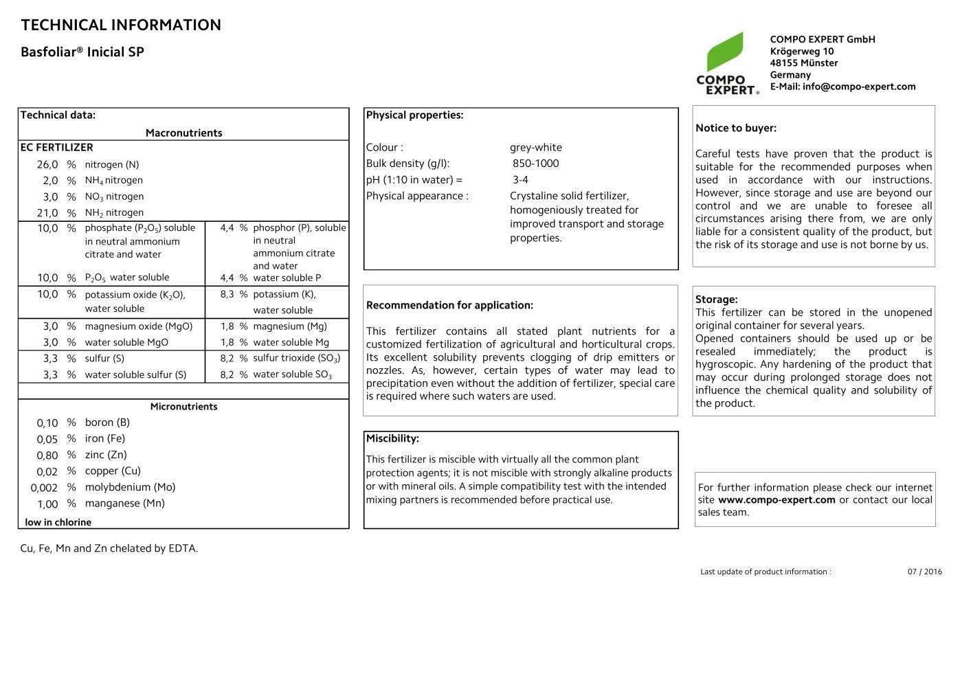 Basfoliar&reg; Inicial SP - compo-expert
