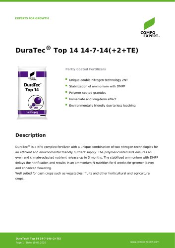 DuraTec® Top 14 14-7-14(+2+TE)