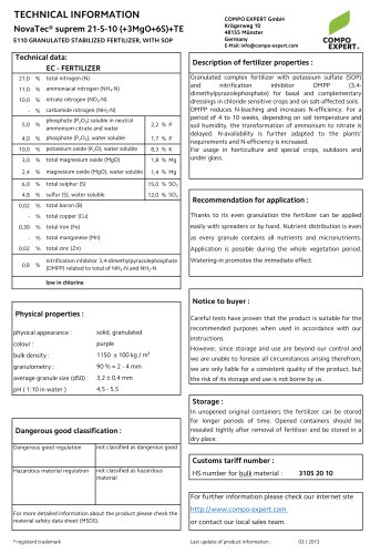 NovaTec® suprem 21-5-10(+3+TE)