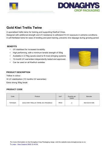 Gold Kiwi Trellis Twine