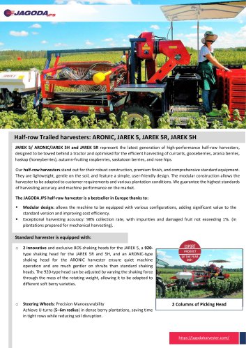 currants, Haskap, aronia harvester JAREK-5
