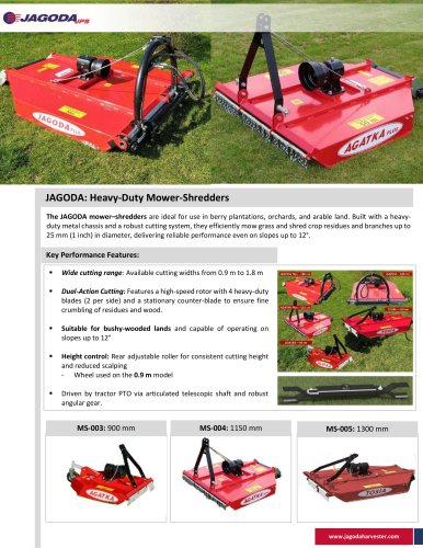 JAGODA PLUS mowers