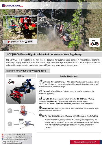 LU-001M (LUCY) - In-Row Weeder Weeding Group  