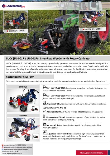 LUCY (LU-001F & LU-001R) inter-row Weeding Machine