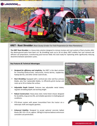 Rotary grubber for berry roots KRET