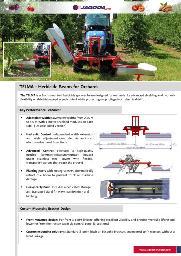 TELMA orchard herbicide beams sprayer