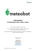 Installation and user manual for Meteobot Mini, Micro and Nano