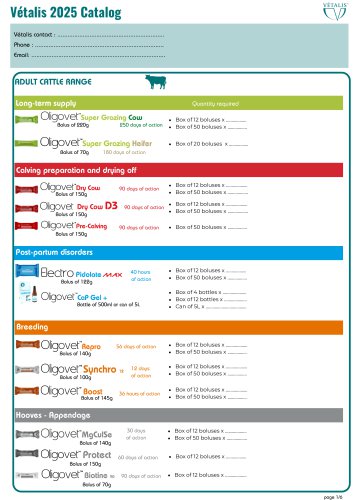 Vétalis Catalog