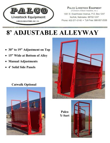 8’ ADJUSTABLE ALLEYWAY