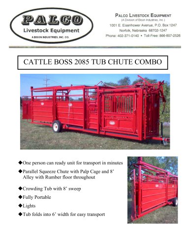 CATTLE BOSS 2085 TUB CHUTE COMBO