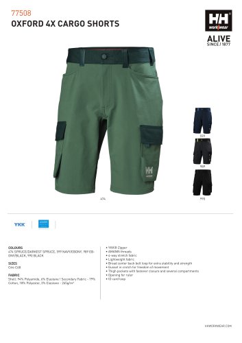 77508 OXFORD 4X CARGO SHORTS