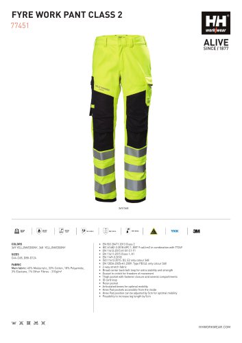 FYRE WORK PANT CLASS 2