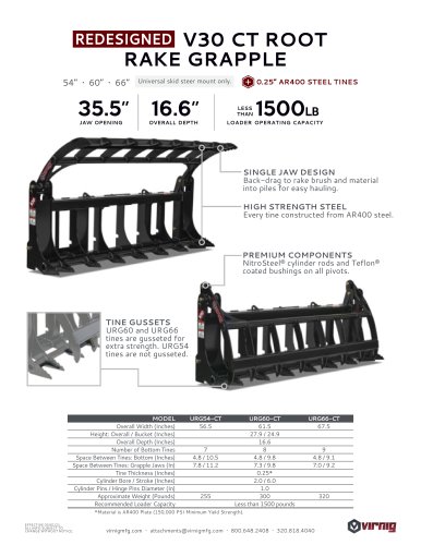 V30 CT ROOT RAKE GRAPPLE