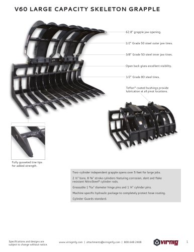 V60 LARGE CAPACITY SKELETON GRAPPLE