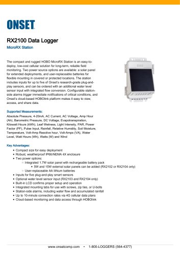 RX2100 Data Logger