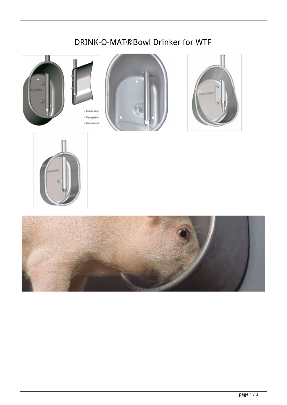 drink-o-matbowl-drinker-for-wtf - Qingdao Chima Asia Machinery Co., Ltd