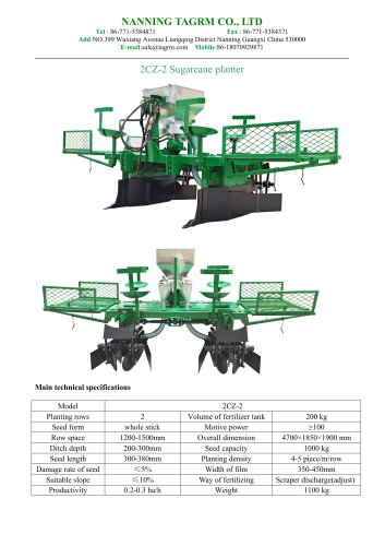 Sugarcane planter machine