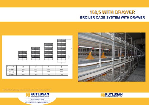 BROILER CAGE SYSTEM WITH DRAWER