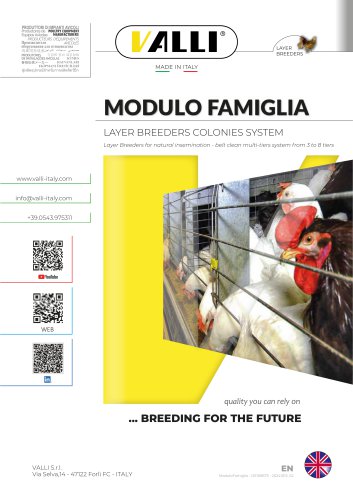 MODULO FAMIGLIA - layer breeders colonies system