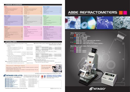 ABBE REFRACTOMETERS