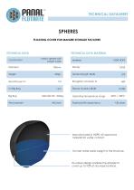 TECHNICAL DATA SHEET SPHERES - PANAL FLOTANTE