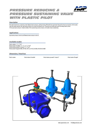 PRESSURE REDUCING & PRESSURE SUSTAINING VALVE