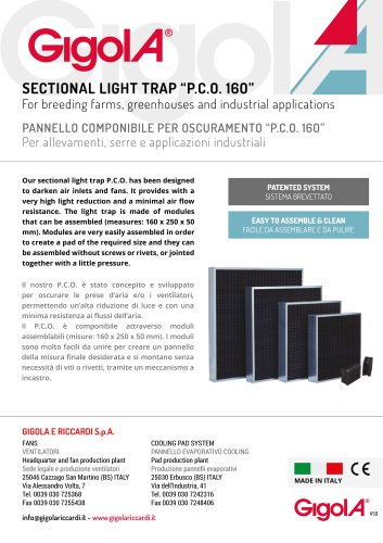 LIGHT TRAP “P.C.O. 16O” ENG_ITA