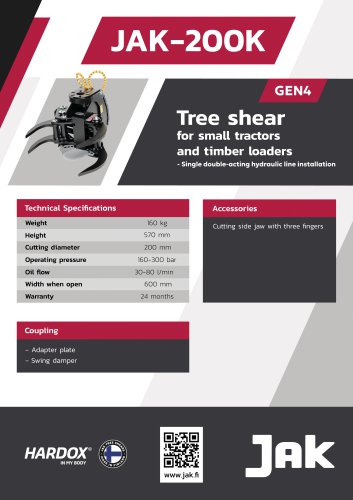 JAK-200K GEN4 Tree shear