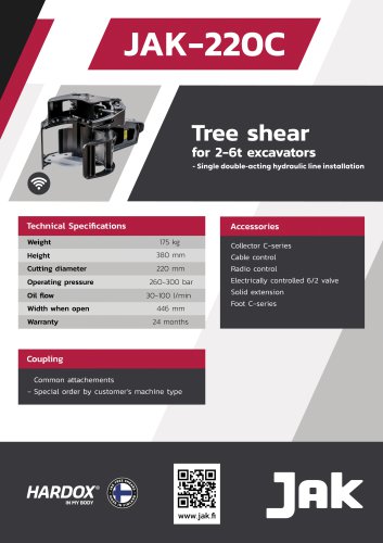 JAK-220C Tree shear