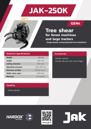 JAK-250K GEN4 Tree shear