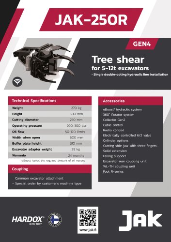 JAK-250R GEN4 for excavator