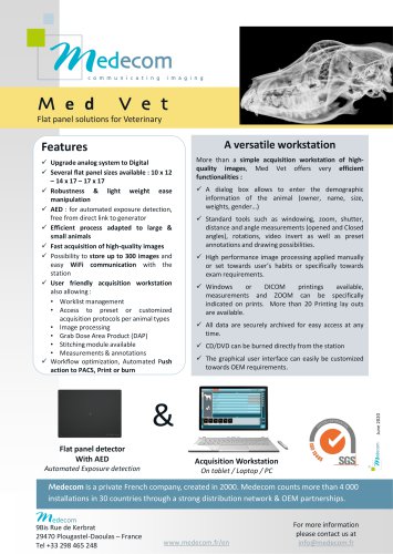 Med Vet - Flat Panel & Acquisition Workstation for Vet