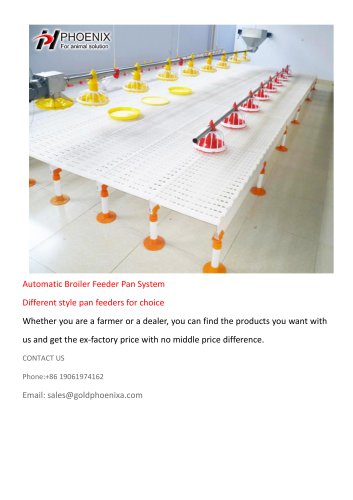 Automatic Broiler Feeder Pan System