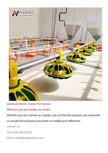 Automatic Broiler Feeder Pan System