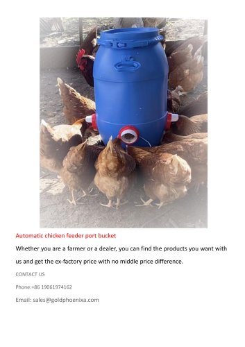 Automatic Chicken Feeder Port Bucket