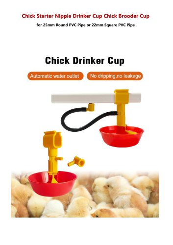 Chick Starter Nipple Drinker Cup Chick Brooder Cup