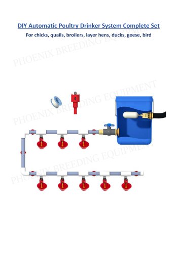 DIY Automatic Poultry Drinker System Complete Set