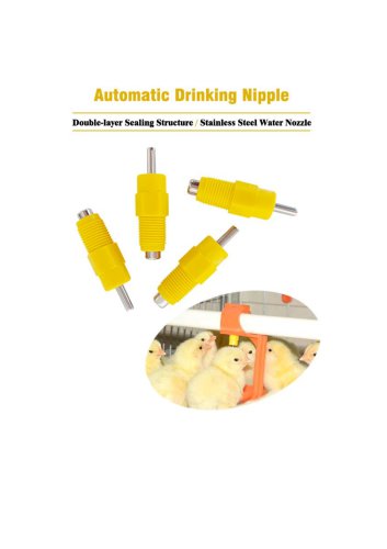 Fully Automatic Poultry Waterline Nipple Drinker
