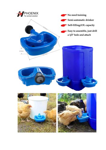 Large poultry water cup
