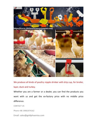 poultry nipple drinker with drip cup