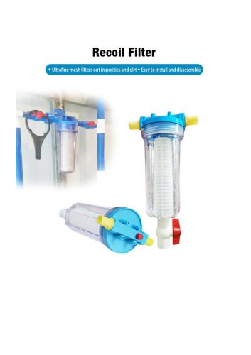 Recoil Filter for Poutlry Nipple Drinking Line
