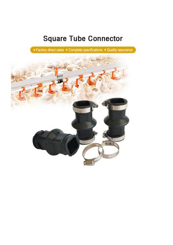 Silicone Square PVC Pipe Connector for Poultry Water Line