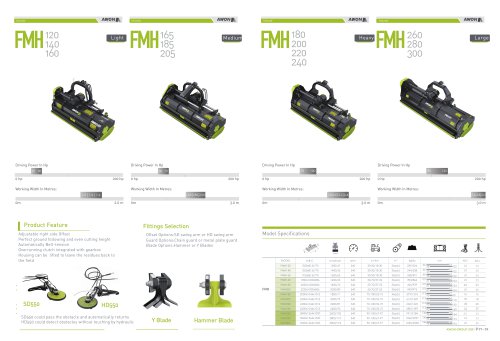 Offset mulcher FMH120-160,FMH165-205,FMH180-240,FMH260-300,