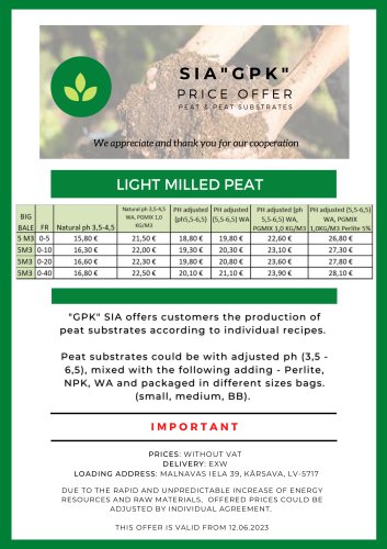 LIGHT MILLED PEAT