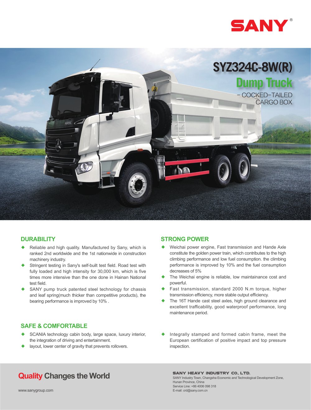 SYZ324C-8W(R) Dump Truck - SANY GROUP