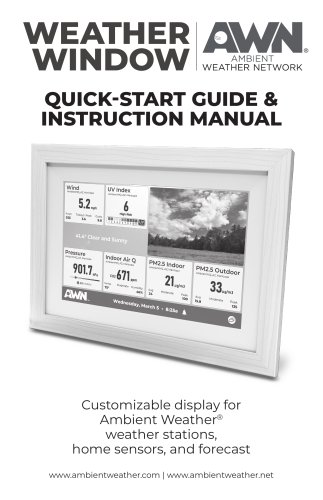 AWN Weather Window Quick Start & Instruction Manual