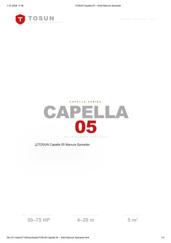 CAPELLA 5 TONS MANURE SPREADER