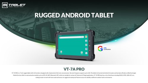3Rtablet 7-inch Rugged Android 13 GMS Tablet: VT-7A PRO
