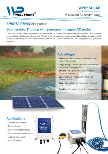 3”WPS® PMM Solar pumps