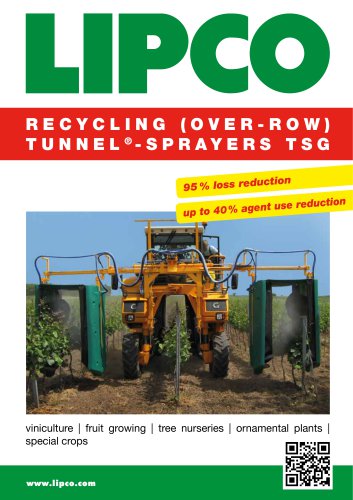 RECYCLING ( OVER-ROW ) TUNNEL® -SPRAYERS TSG